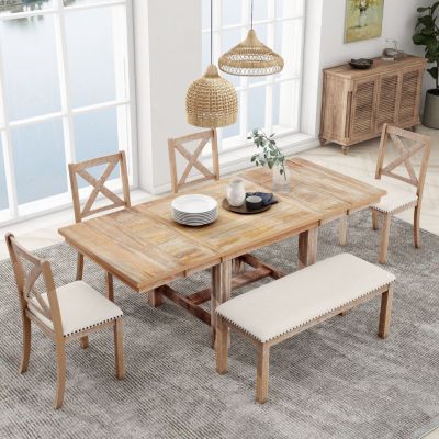 5-Piece Farmhouse Dining Set for Small Spaces