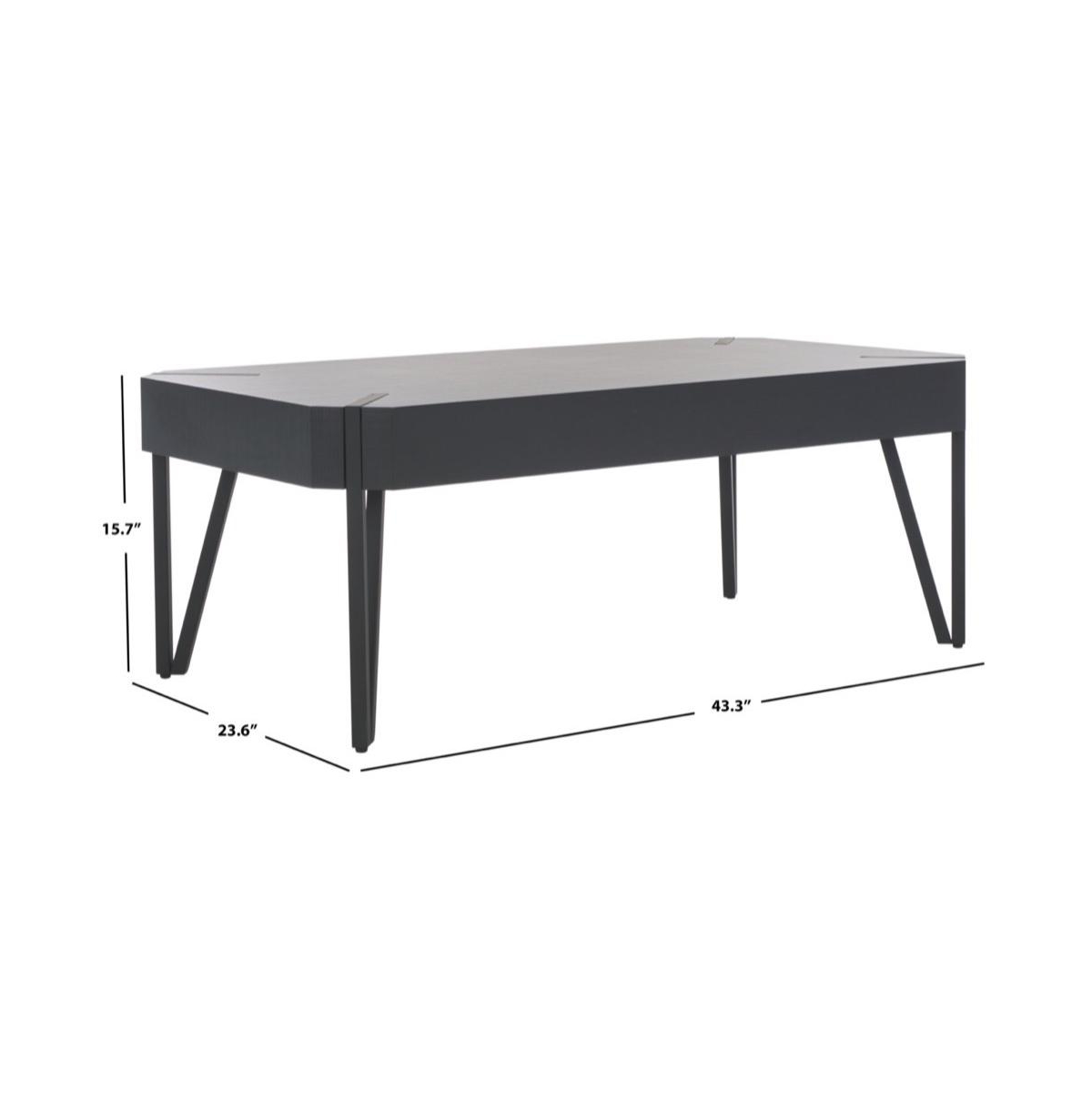 Safavieh Liann Rustic Midcentury Wood Top Coffee Table
