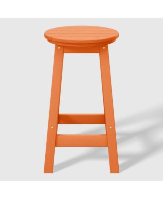 24" HDPE Outdoor Patio Round Counter Height Bar Stool