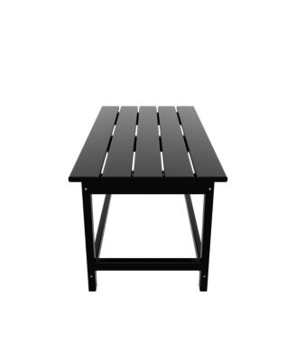 3-Piece Outdoor Patio Adirondack Coffee Table and Side Table Set