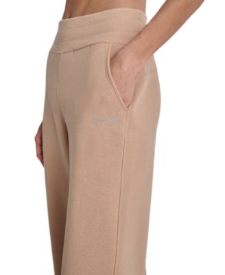 Sport Women's Mini-Stud-Logo Wide-Leg Fleece Sweatpants