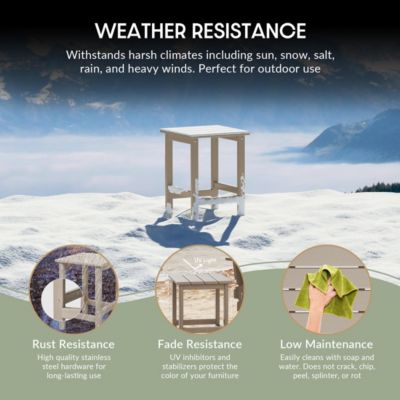 3 Piece set Outdoor Patio Poly Adirondack rocking chairs with side table