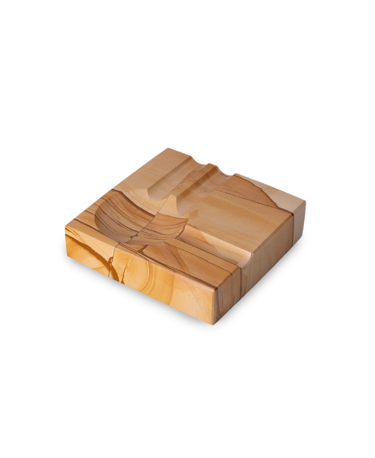 Bey-Berk Solid Marble 5" Ashtray Natural