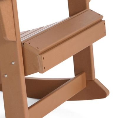 3 Piece set Outdoor Patio Poly Adirondack rocking chairs with side table