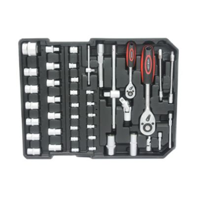 14.37 Hand Tool Box With 4 Layers Of Toolset And Wheels