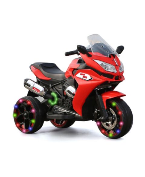 Детская игрушка Streamdale Furniture 12V Kids Electric Motorcycle with Three Lighting Wheels, от 3 лет, цвет: Красный