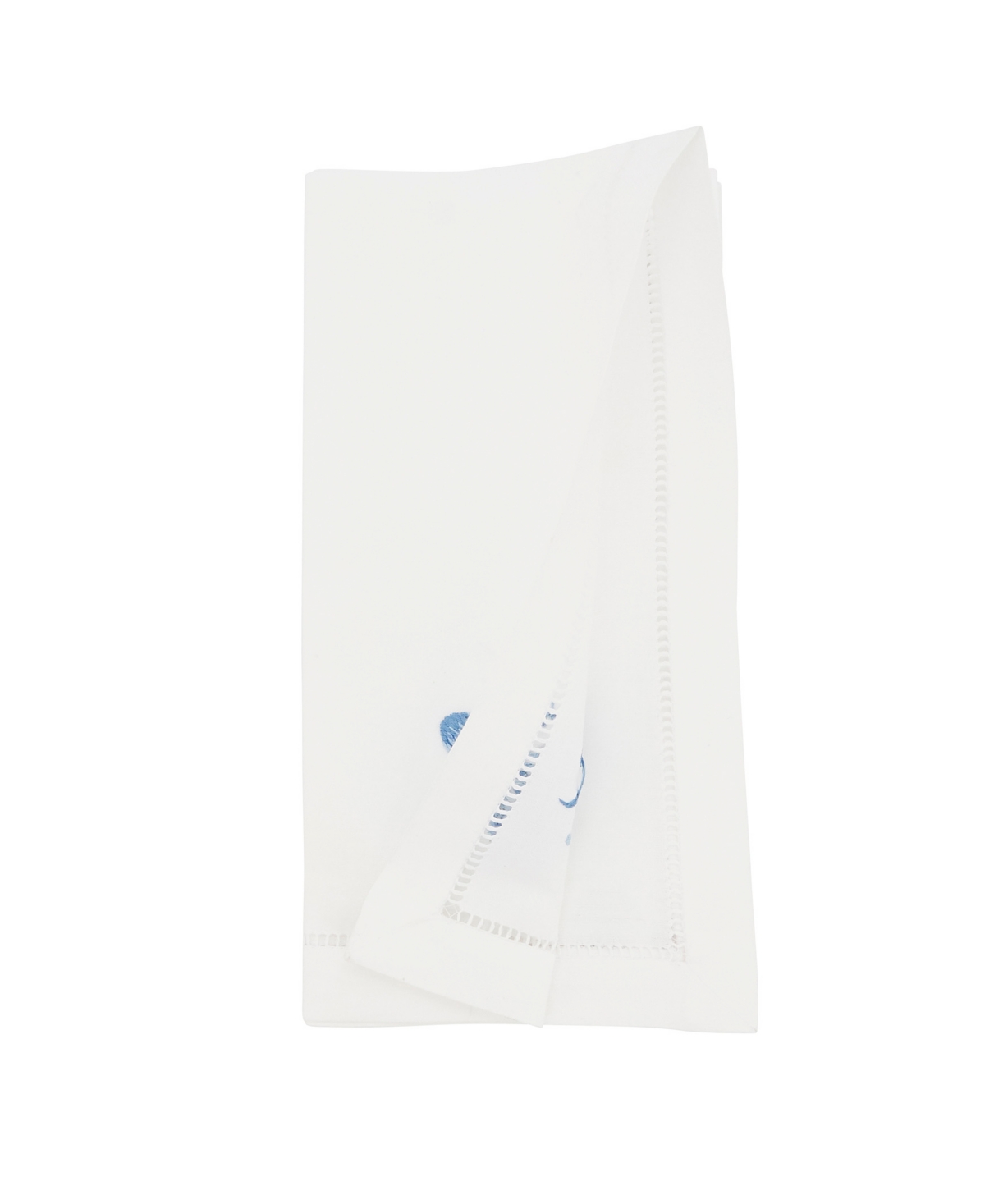 Saro Lifestyle Ocean Treasures Embroidered Octopus Napkin Set Of 6, 20"x20" In White