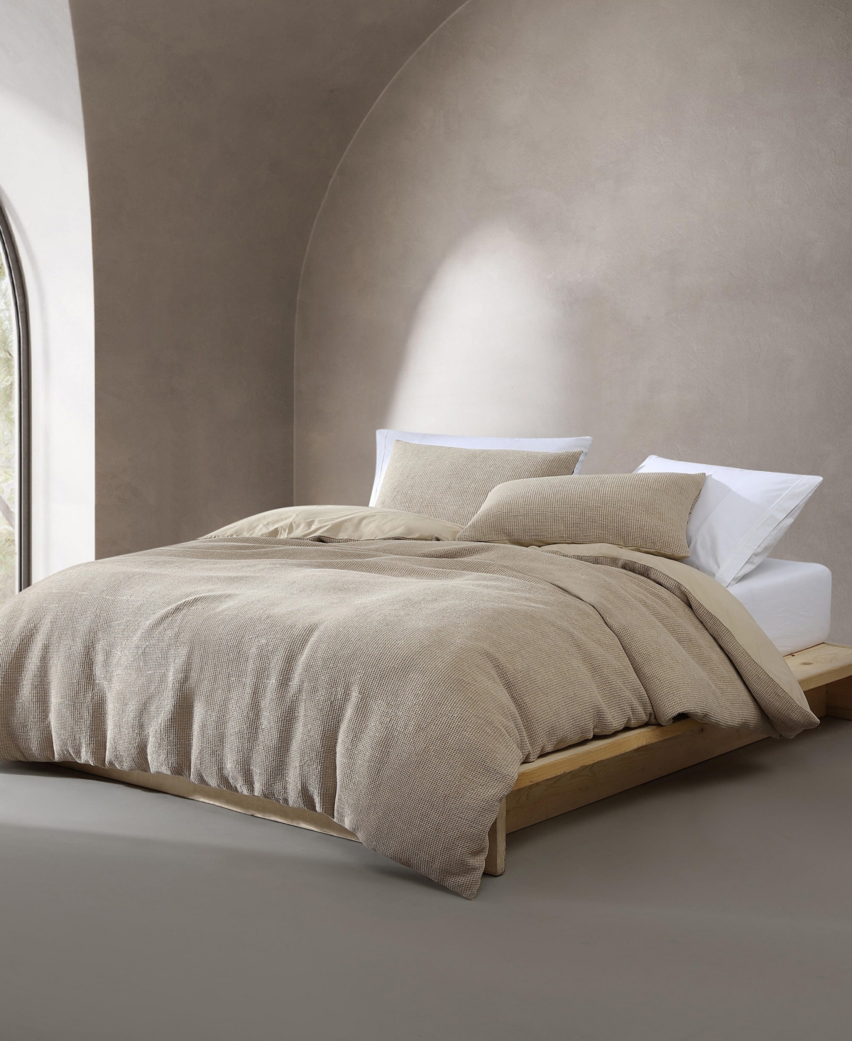 Calvin Klein Microwaffle Melange 3 Piece Duvet Cover Set