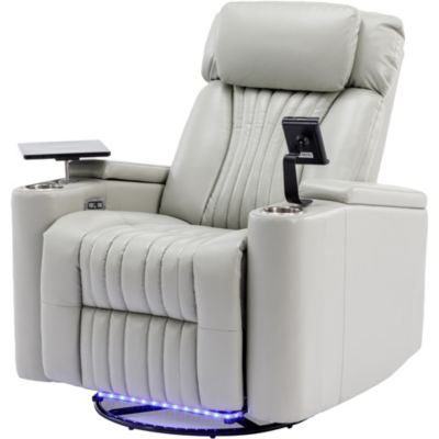  Power Swivel Recliner with Home Theater Features
