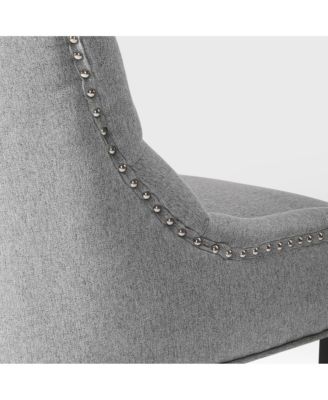 Upholstered Wingback Button Tufted Dining Chair