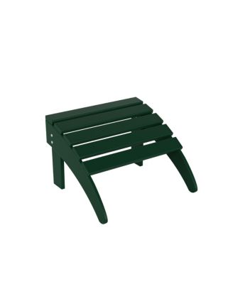 Classic Folding Adirondack Chair with Footrest Ottoman Set