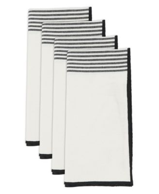 Classic Elegance Striped Napkin Set of 4, 20"x20"