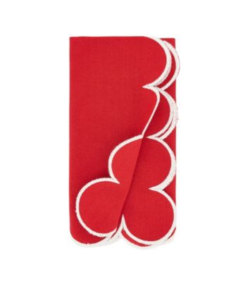 Scalloped Hem Napkin Set of 4,20"x20"