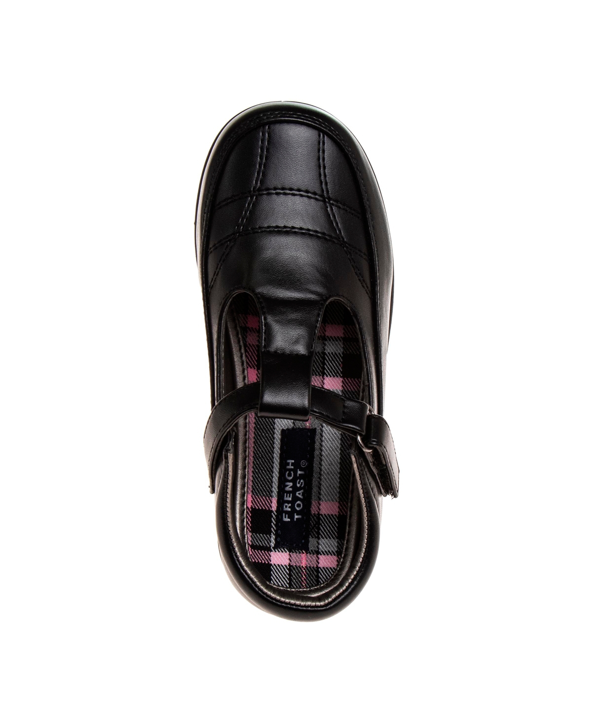 French Toast Little Girls Artificial Leather Construction School Shoes In Black