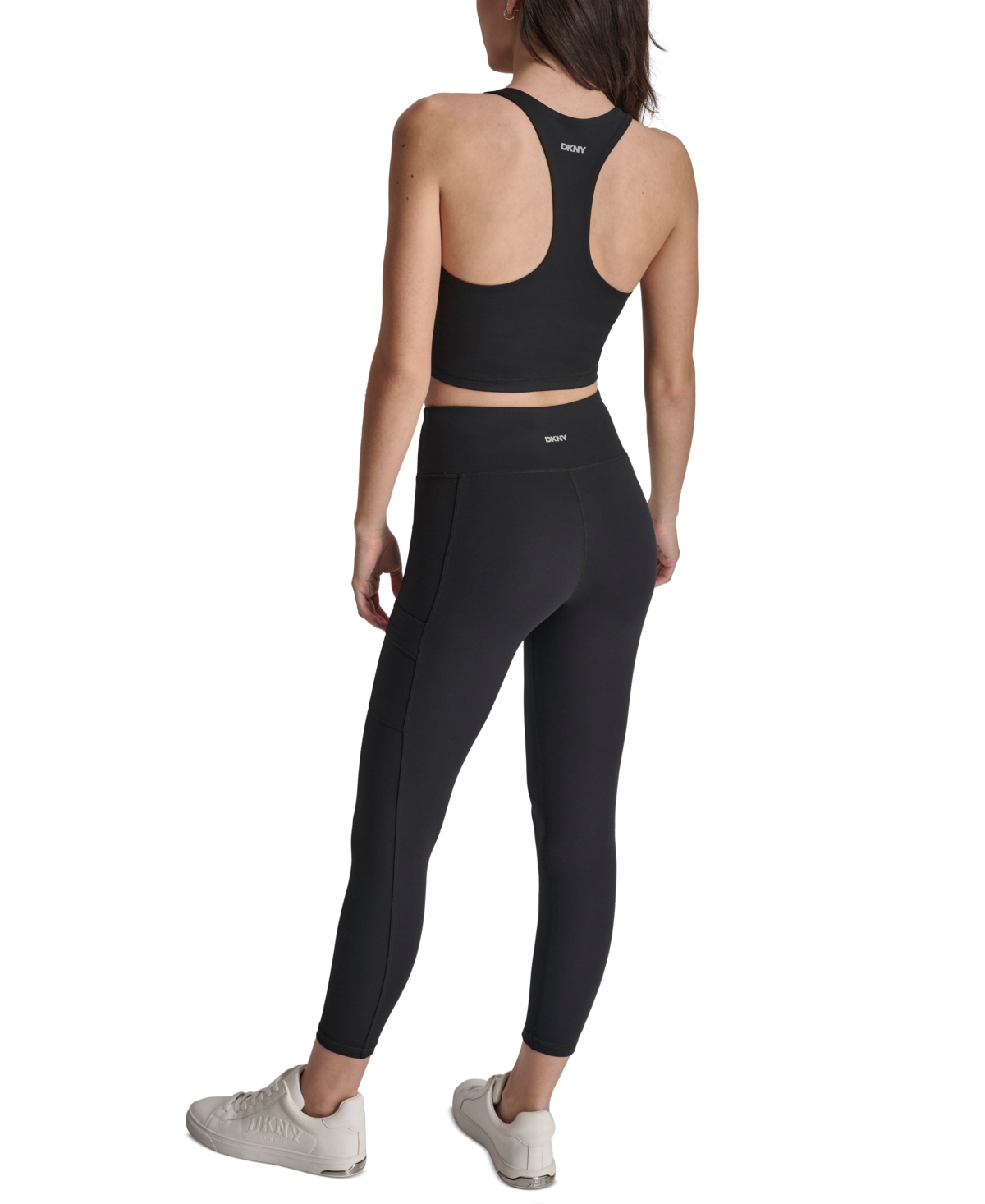 Dkny Women's High-waisted 7/8 Cargo Leggings In Black