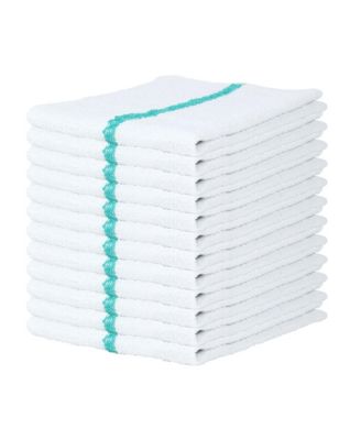 Qwick Wick Cotton Bar Mop Towels, 16"x19", Set of 12