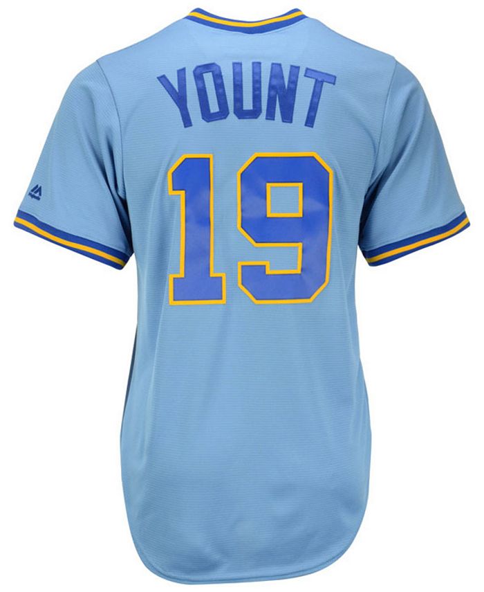 Majestic Robin Yount Milwaukee Brewers Cooperstown Replica Jersey - Macy's