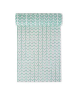 Fridge Shelf Liner Collection Non-Adhesive, Cut to fit, Machine Washable, 12x120", Bright Aqua Herringbone, 2 Piece