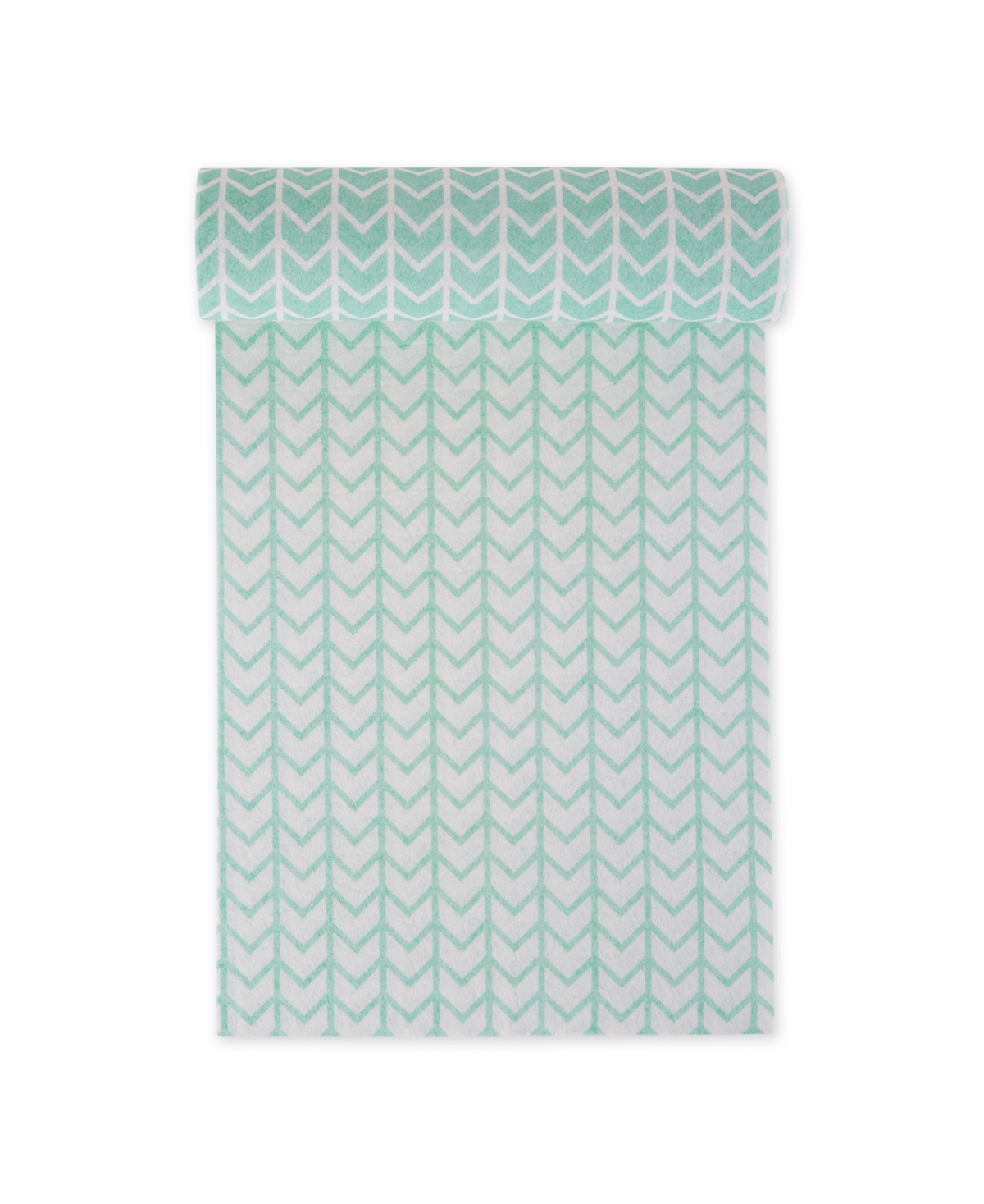 Design Imports Fridge Shelf Liner Collection Non-adhesive, Cut To Fit, Machine Washable, 12x120", Bright Aqua Herri In Bright Aqua Herringbone
