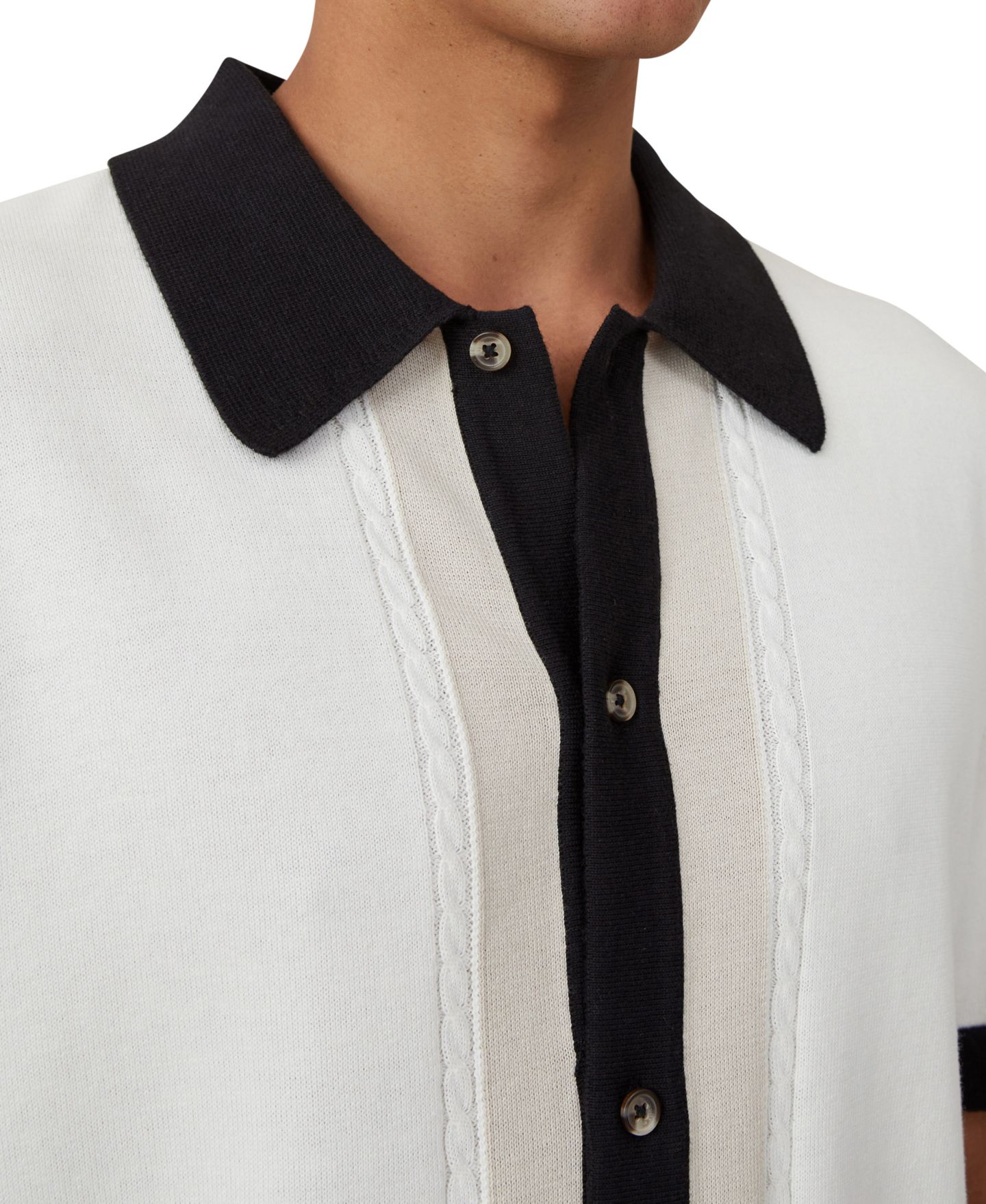 Мужская рубашка Cotton On Pablo Short Sleeve, цвет: Молочный белый — фото 3