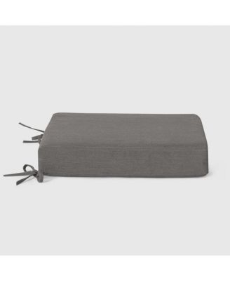 Set of 2 20" x 19" Outdoor Patio Seat Cushions Without Welt