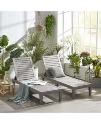 Adjustable & Waterproof Outdoor Patio Chaise Lounge Chairs - Set of 2