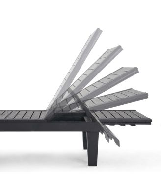 Adjustable & Waterproof Outdoor Patio Chaise Lounge Chairs - Set of 2