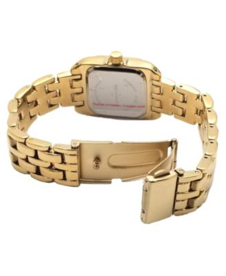 Women's  24mm Gold Tank Panther Link Bracelet Watch