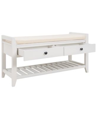 Multipurpose Entryway Bench Seat & Drawers (White)