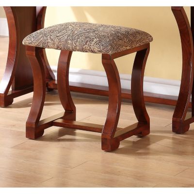 Streamdale Cherry MDF Vanity Set with Mirror, Stool & Drawers