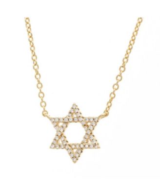 Cubic Zirconia Encrusted Star of David Pendant