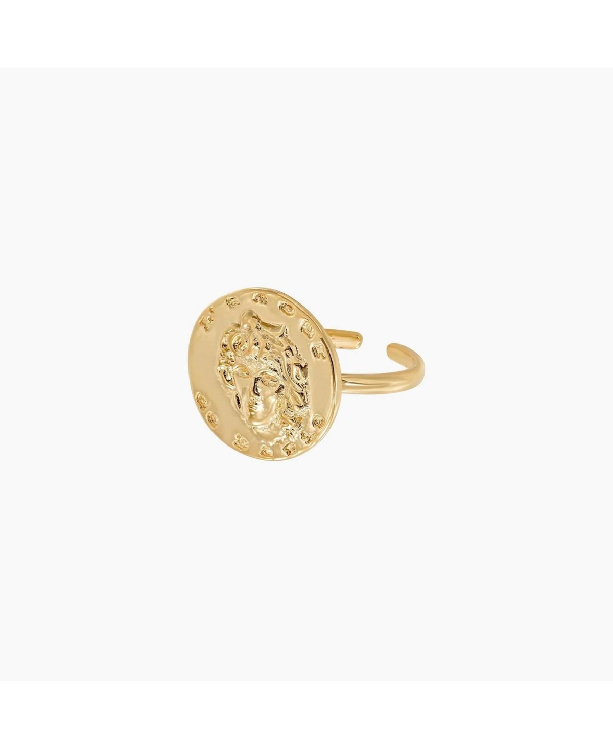 Maya Coin Adjustable Ring - Gold