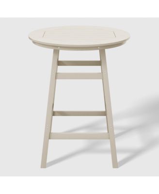 Outdoor 35" HDPE Round Patio Bar Height Table