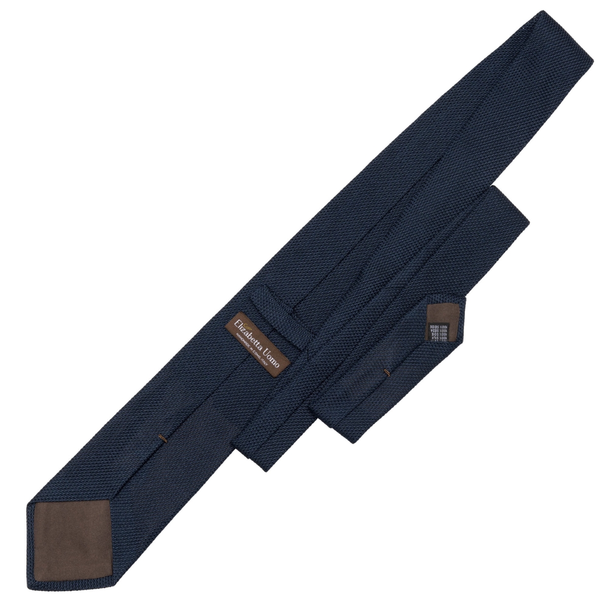 Cavour - Silk Grenadine Tie for Men - Dark navy