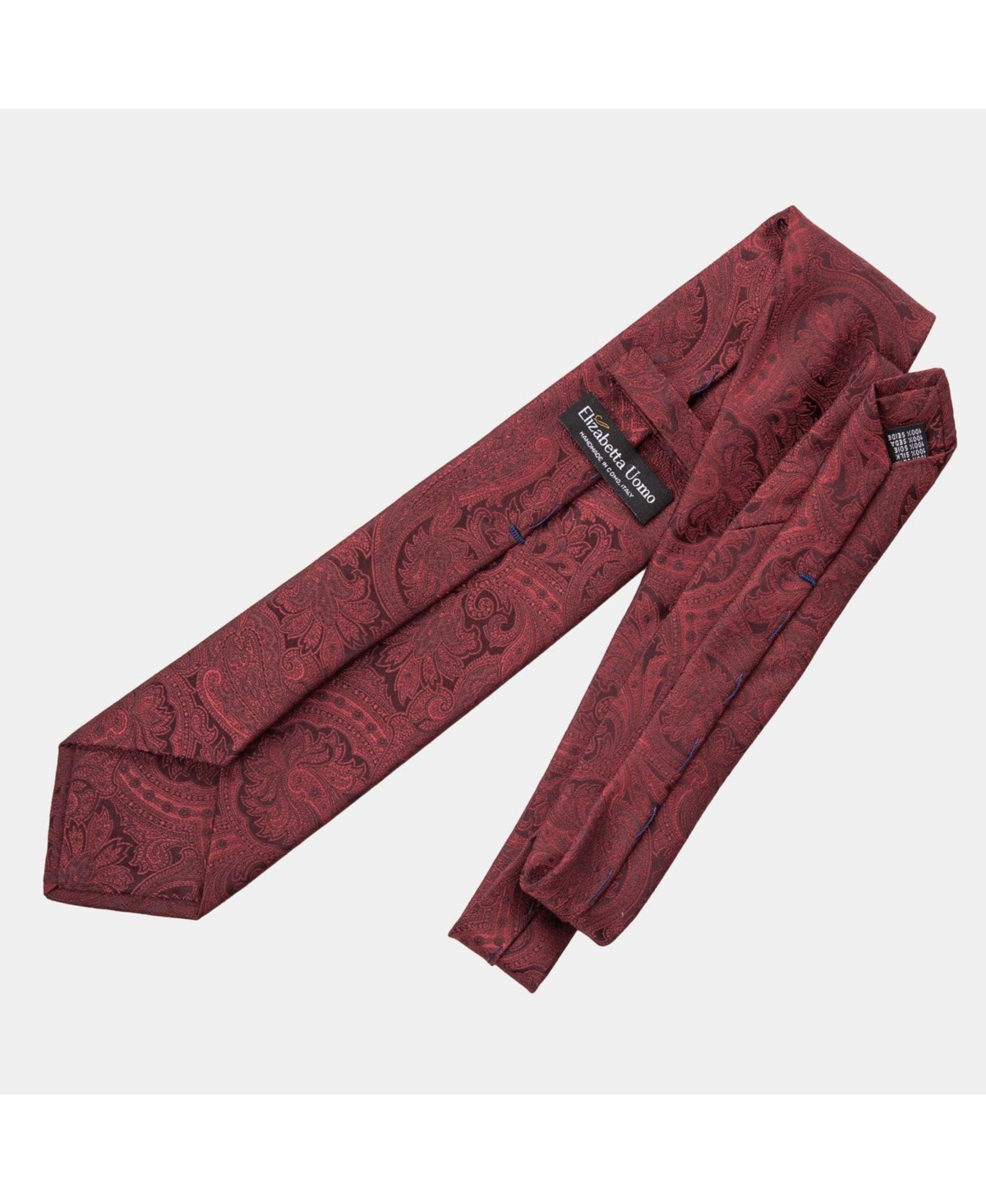 Vienna - Silk Jacquard Tie for Men - Burgundy