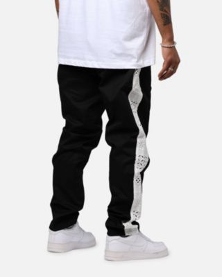 Men's Bandana Lace Pants, Black - Medium