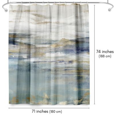 71x74 Coastal Shower Curtain - Upon a Clear by PI Creative Art