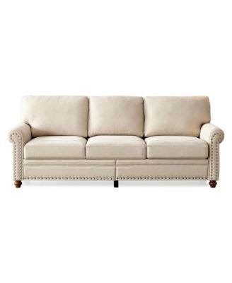 Linen Fabric Upholstered With Storage Sofa