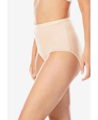 Plus Size Full Coverage Nylon Brief 10-Pack