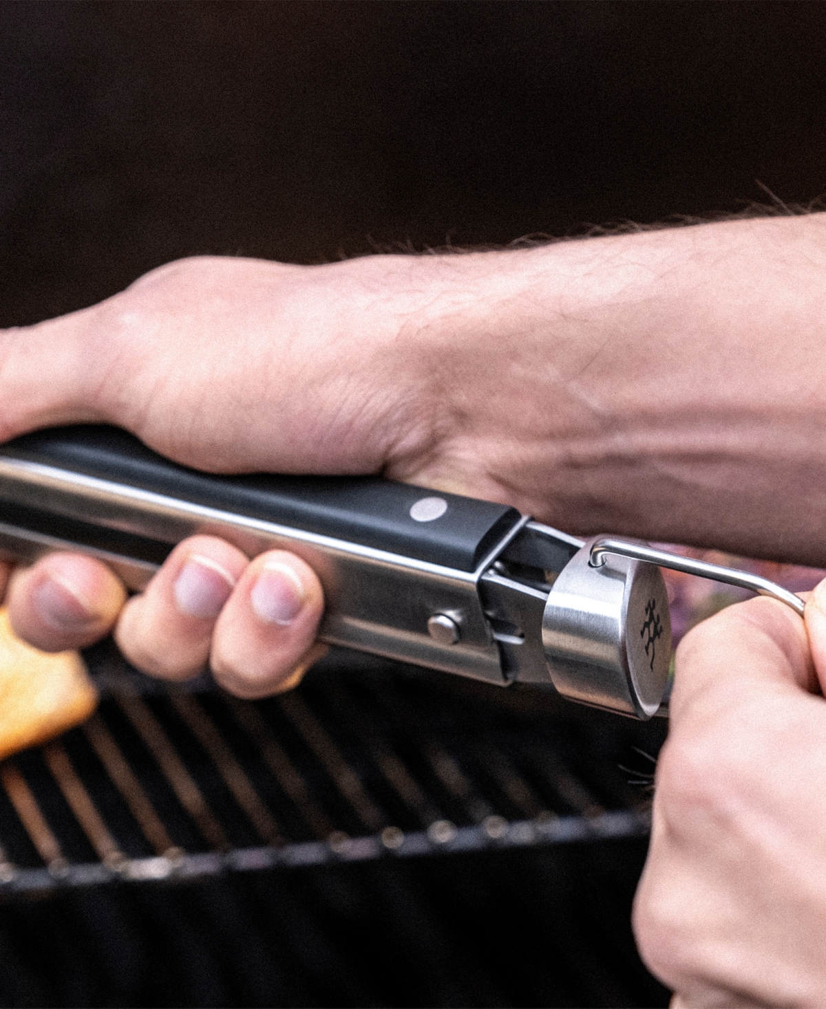 Zwilling Bbq Charcoal Grill Tongs In Stainless Steel And Charcoal