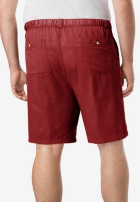 Big & Tall Knockarounds 8" Full Elastic Plain Front Short