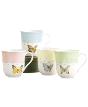 Lenox Butterfly Meadow Set of 4 Mugs