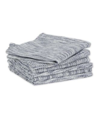 Cotton Kitchen Collection Absorbent Tonal Waffle, Navy, Dishcloth Set, 12x12", 6 Piece