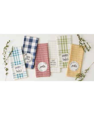 Home Sweet Farmhouse Kitchen Collection, Dishtowel Set, 18x28", Gray, 4 Count