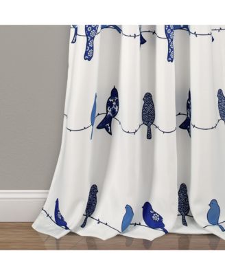 Rowley Birds Light Filtering Window Curtain Panels