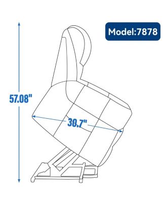  Black Leather Power Lift Recliner with Heat Massage