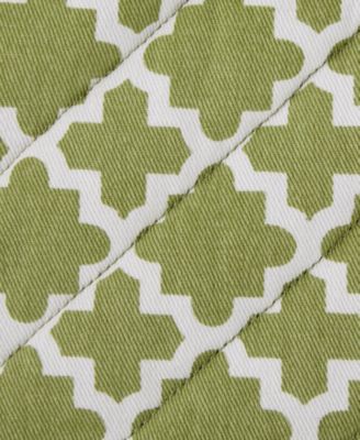 Lattice Basics Collection Kitchen Essentials, Oven Mitt Potholder Set, Antique Green, 2, Piece