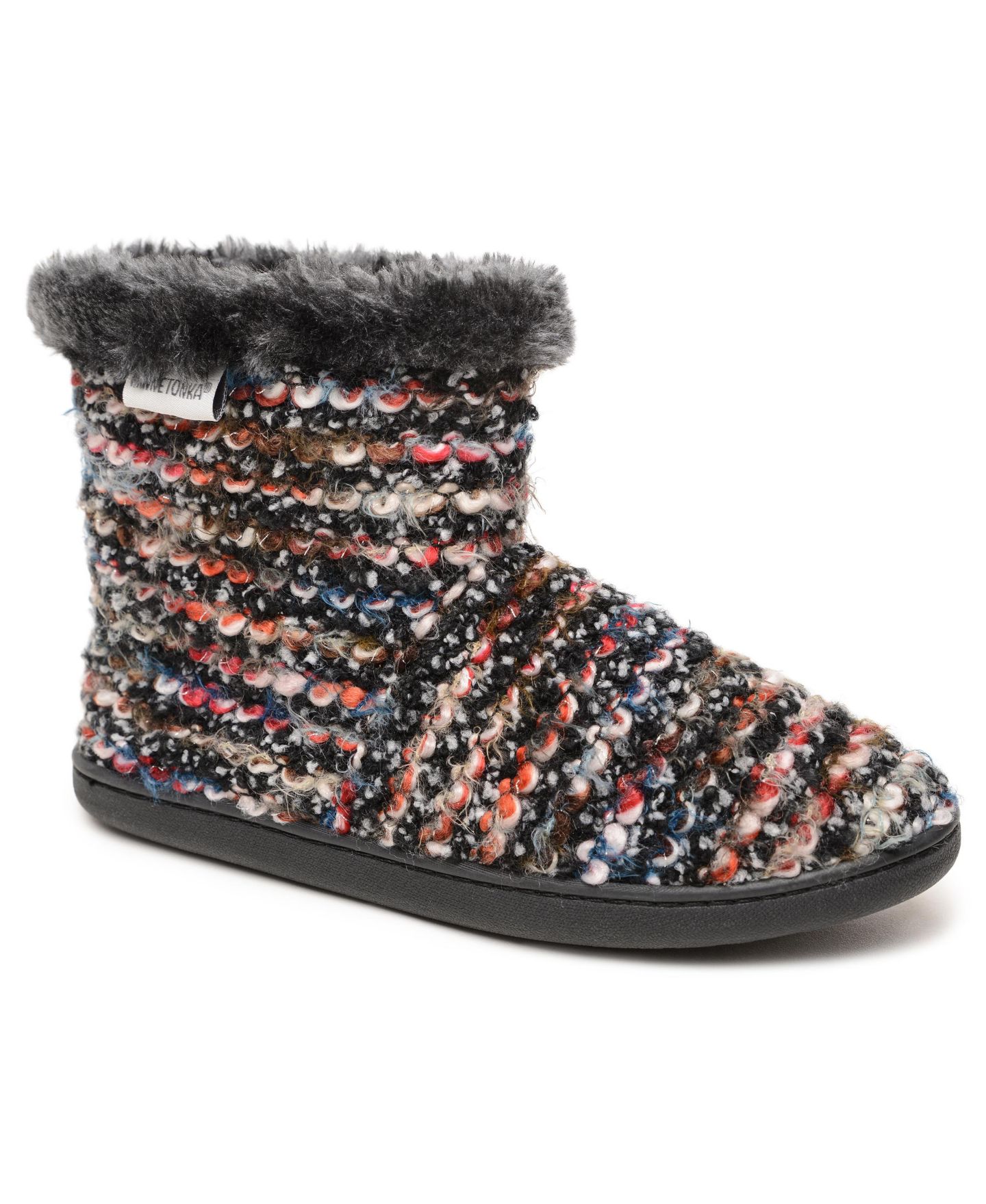 Женские тапочки Minnetonka Betty Bootie Slippers, цвет: Полуночный вязаный — фото 1