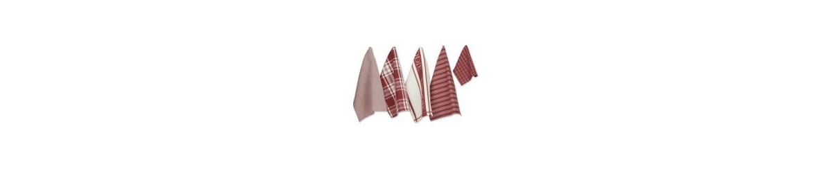 Design Imports Everyday Collection Foodie Kitchen Set, Dishtowel Dishcloth, Barn Red, 5 Piece In Barn Red
