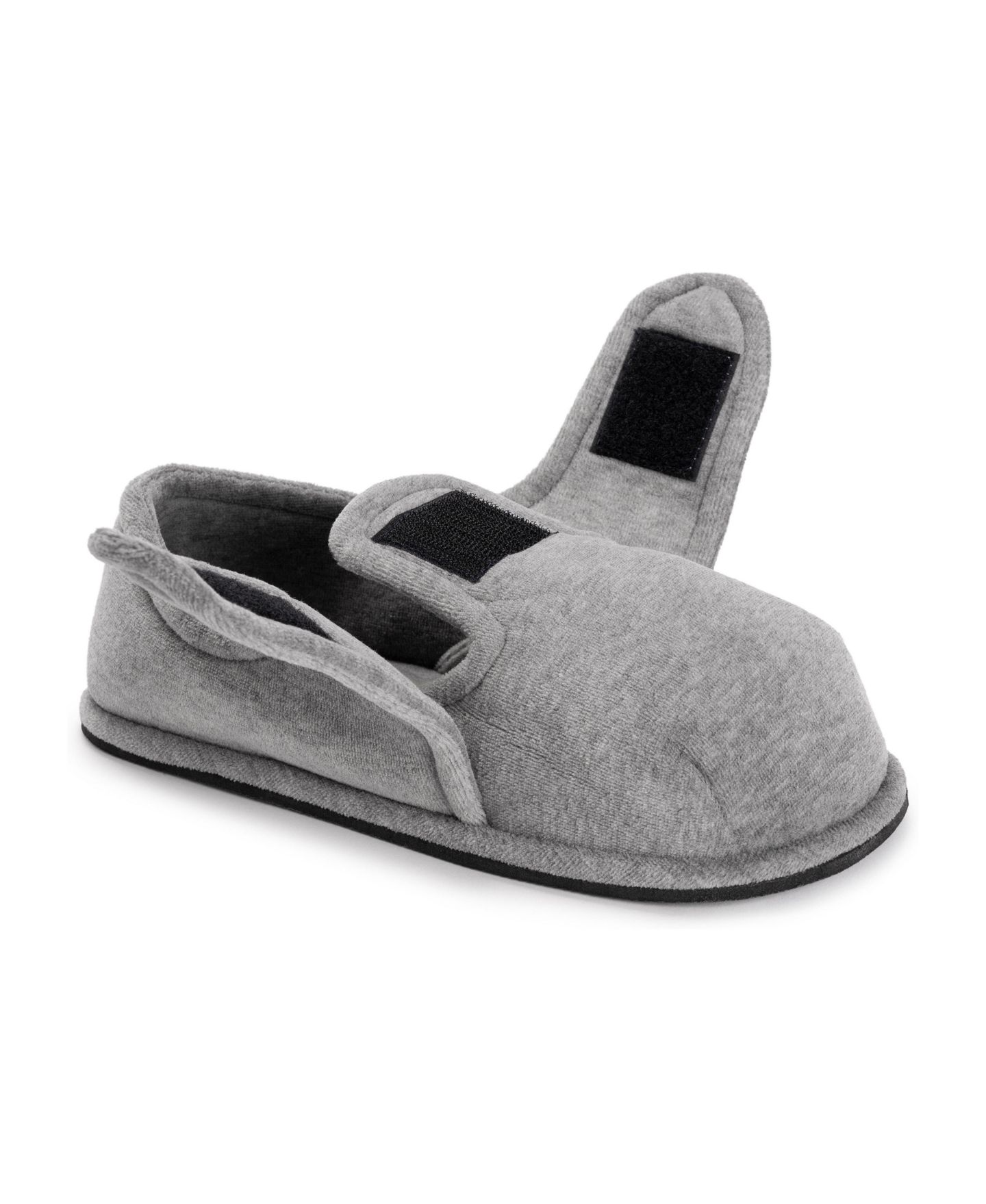 Тапочки MUK LUKS Softones By Unisex Adjustable Velour Slipper, цвет: Серый — фото 3